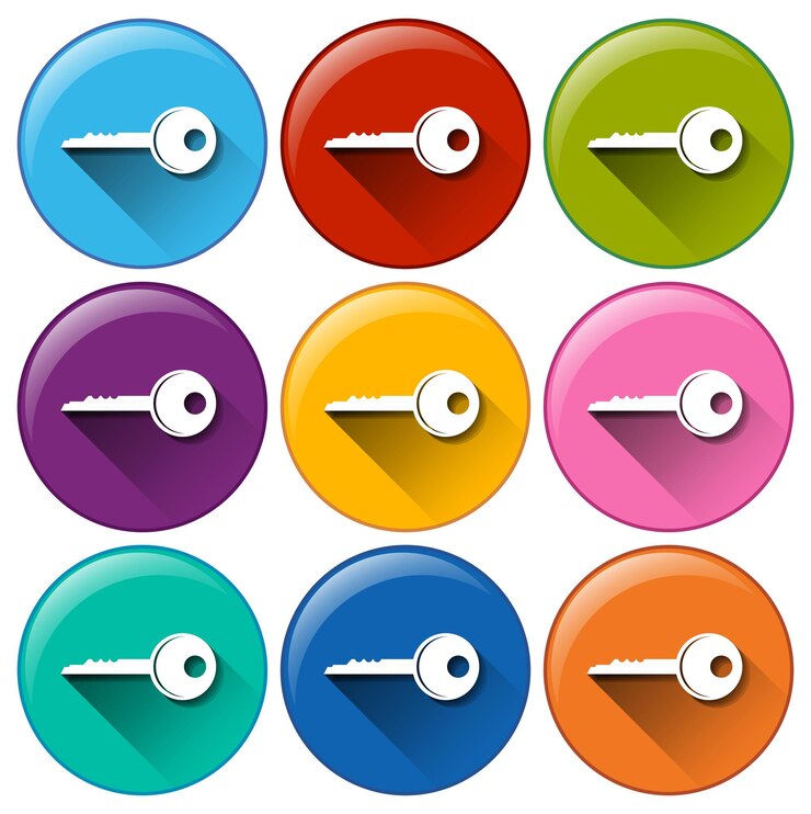 Vector Gratis buttons with keys