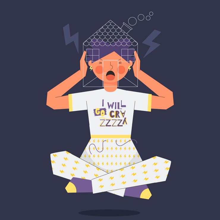 Vector Gratis cabin fever illustration concept