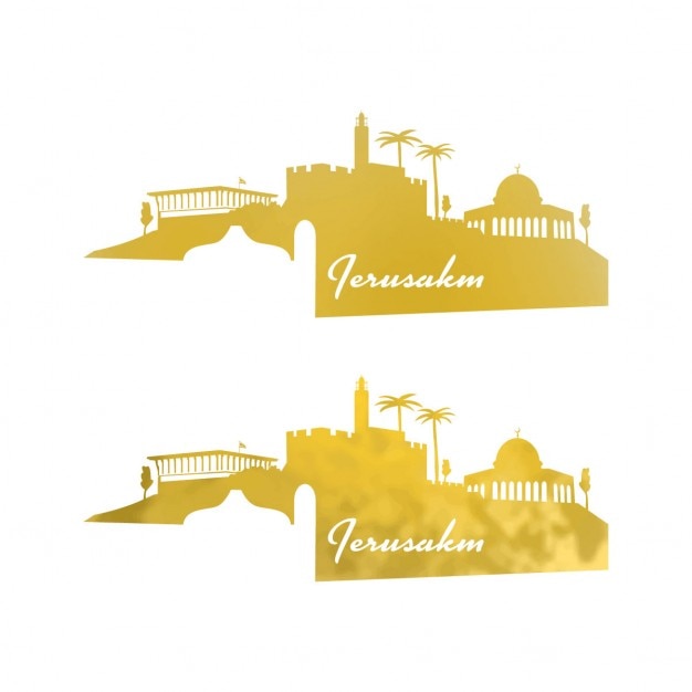 Vector Gratis cakrawala yerusalem