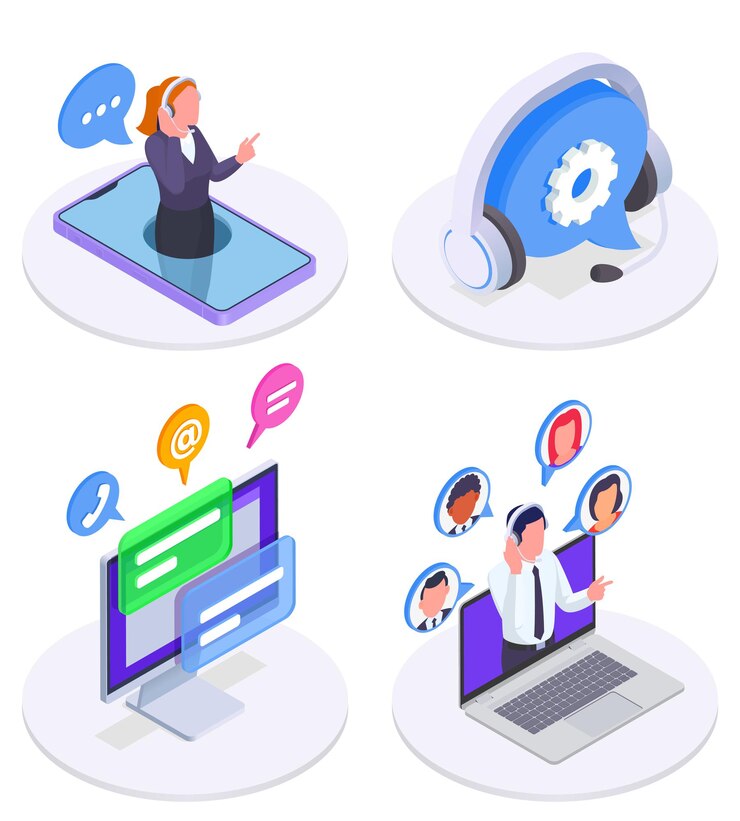 Vector Gratis call center set