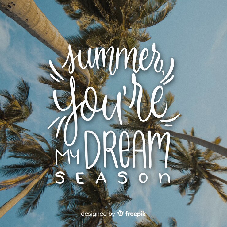 Vector Gratis calligraphic summer background