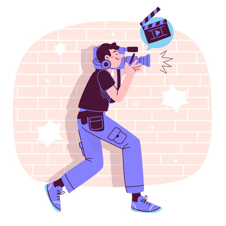 Vector Gratis cameraman  concept illustration