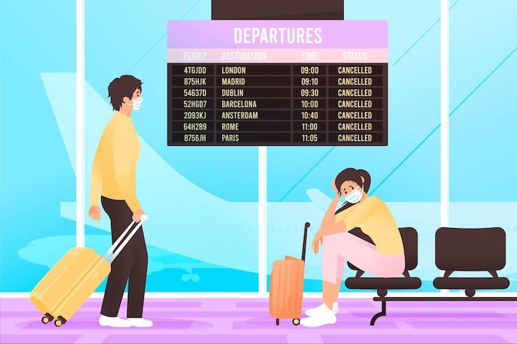Vector Gratis cancelled flight concept