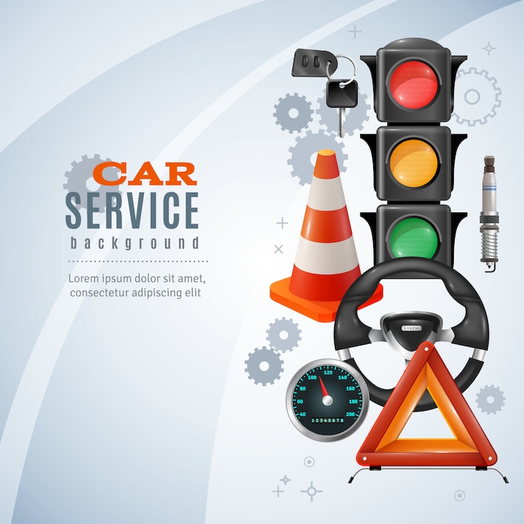 Vector Gratis car service background 