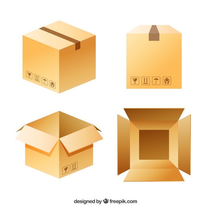 Vector Gratis cardboard boxes collection to shipment