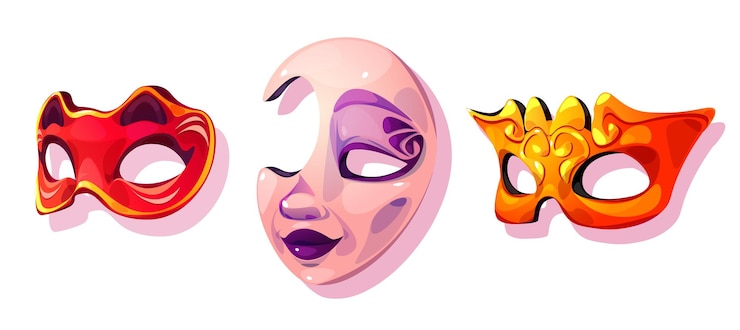 Vector Gratis carnival face mask for traditional festival