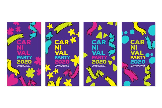 Carnival party instagram stories collection