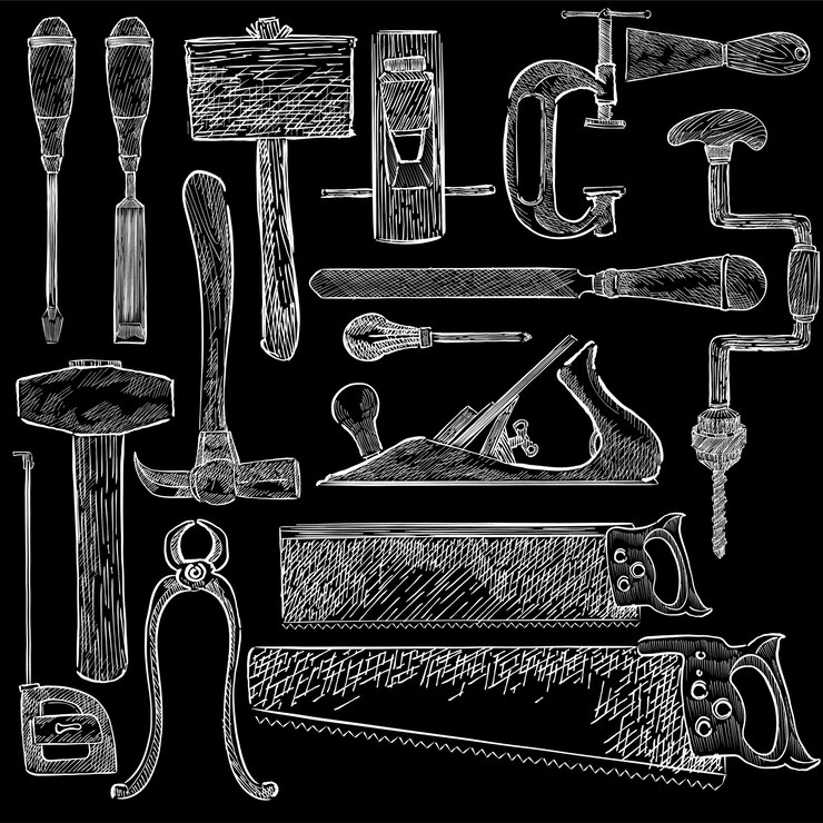Vector Gratis carpenter set 