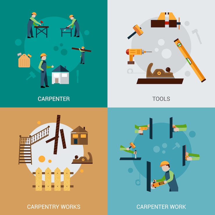 Vector Gratis carpentry icons set