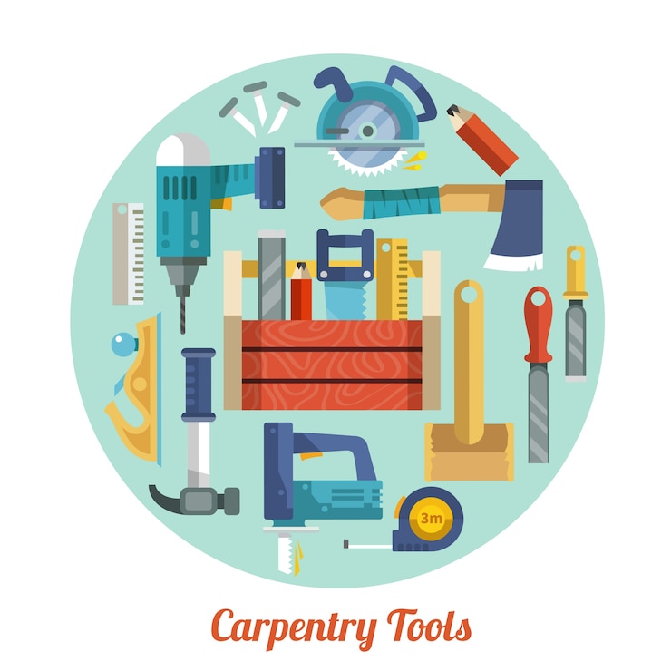 Vector Gratis carpentry tools set