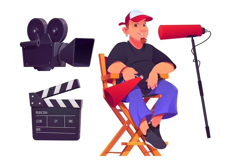 Vector Gratis cartoon film director  collection