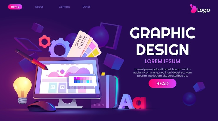 Vector Gratis cartoon graphic design landing page