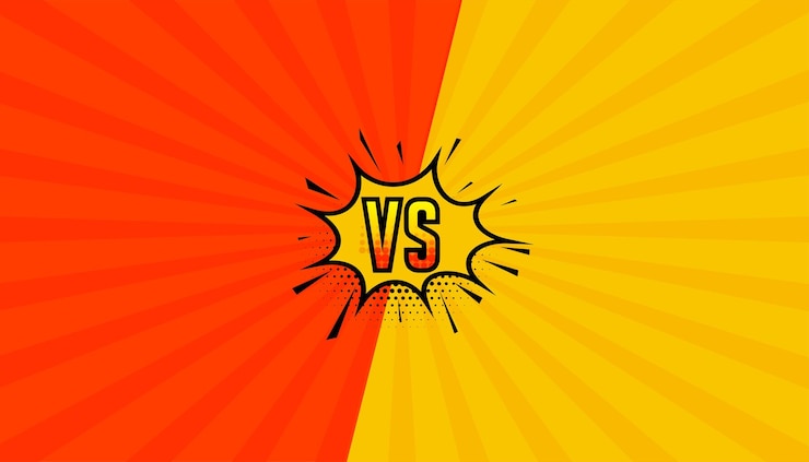 Vector Gratis cartoon style versus vs radial banner for dual battles and matches