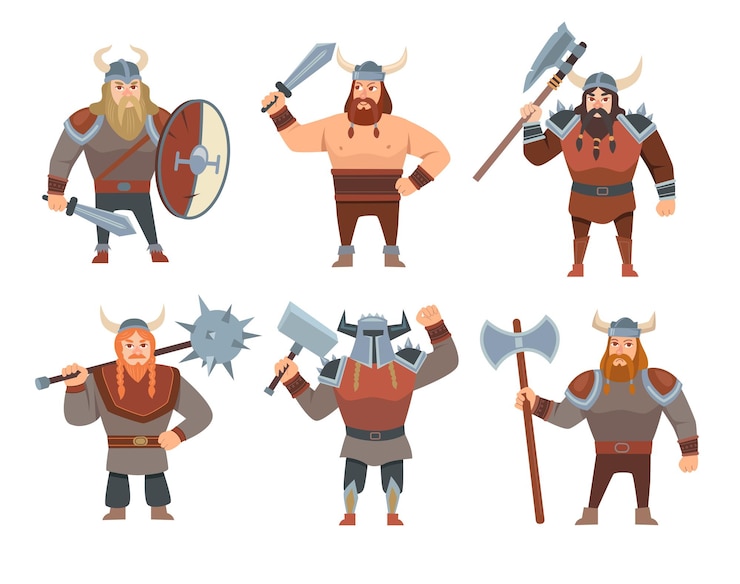Vector Gratis cartoon vikings vector illustration