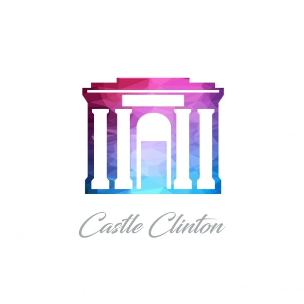 Vector Gratis castle clinton, polygonal