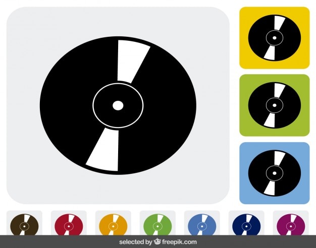 Vector Gratis cd icons in different colors