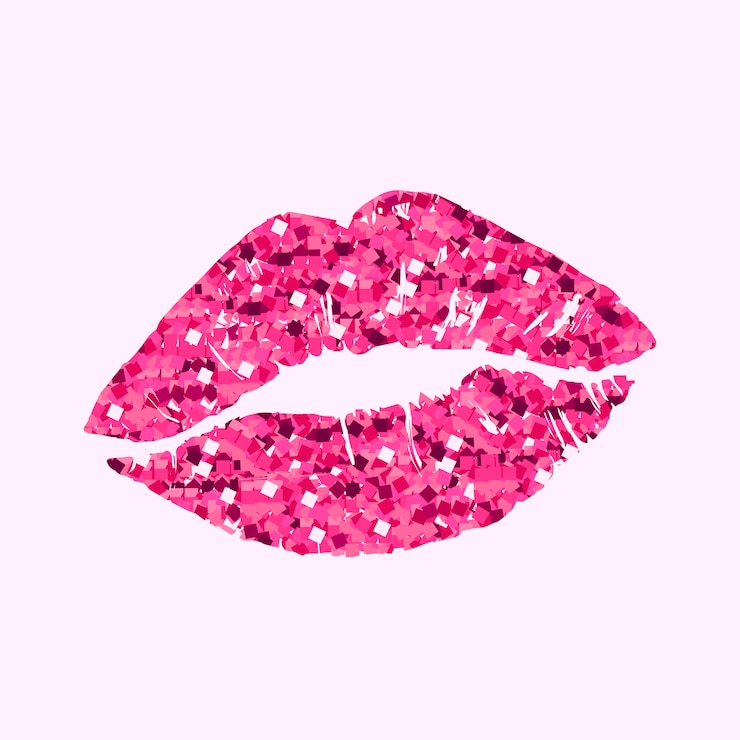 Vector Gratis cetak bibir gaya pinup