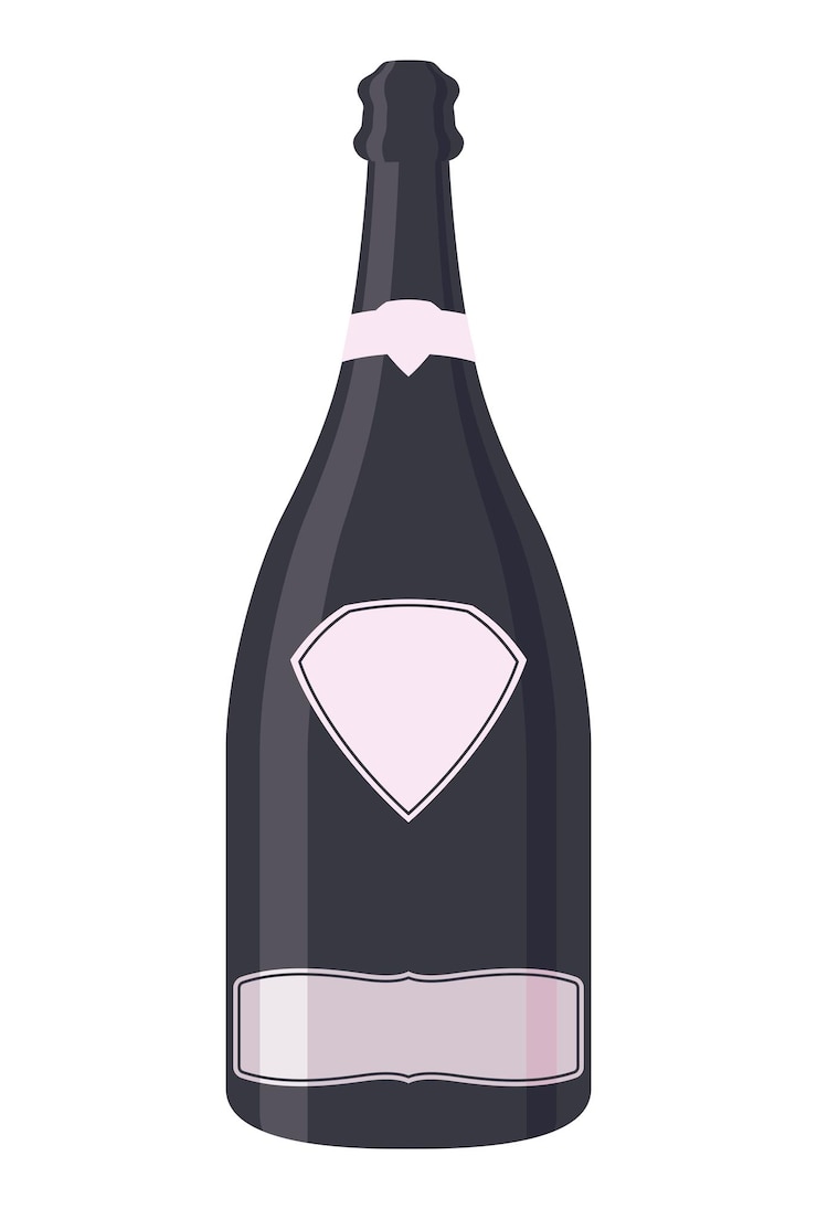 Vector Gratis champagne bottle black