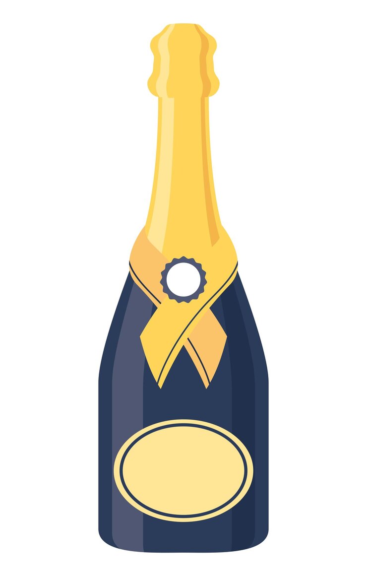 Vector Gratis champagne bottle blue