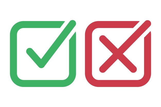 Check And Cross Boxes