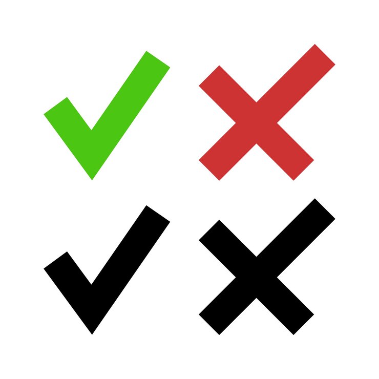 Vector Gratis check and cross sharp