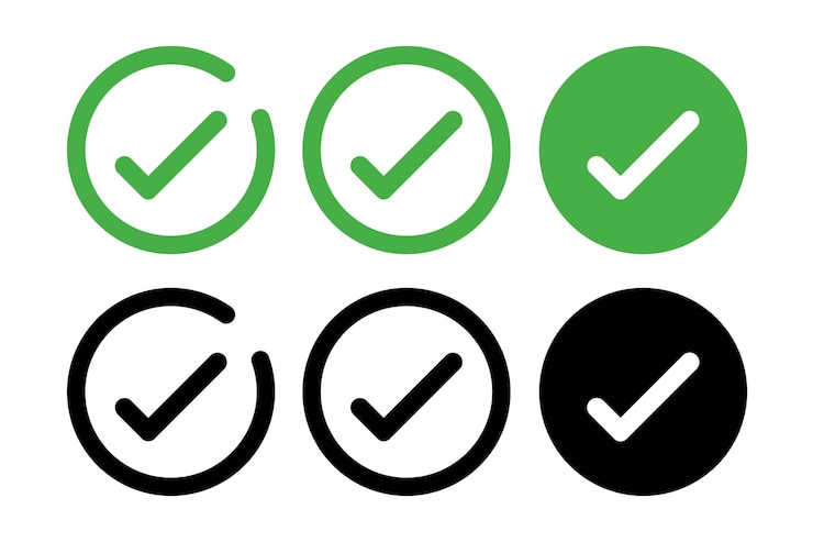 Vector Gratis check mark signs circles
