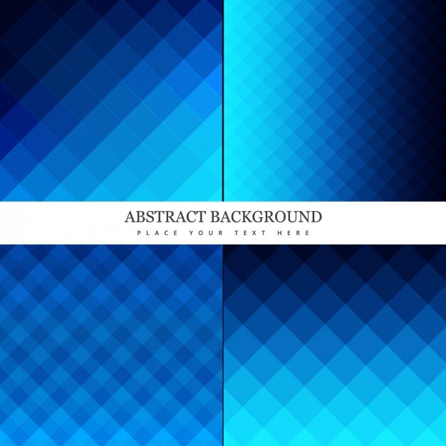 Vector Gratis checkered backgrounds set in blue tones