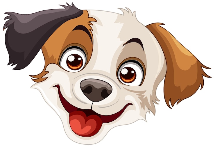Vector Gratis cheerful cartoon dog face