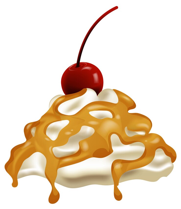 Vector Gratis cherry topped whipped cream delight