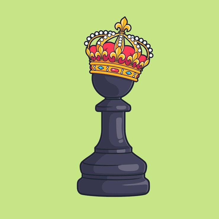 Vector Gratis chess king cartoon vector icon illustration sport object icon isolated flat vector