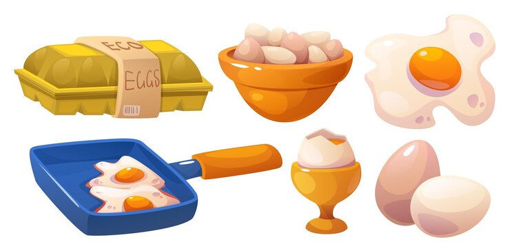 Vector Gratis chicken egg cartoon vector set
