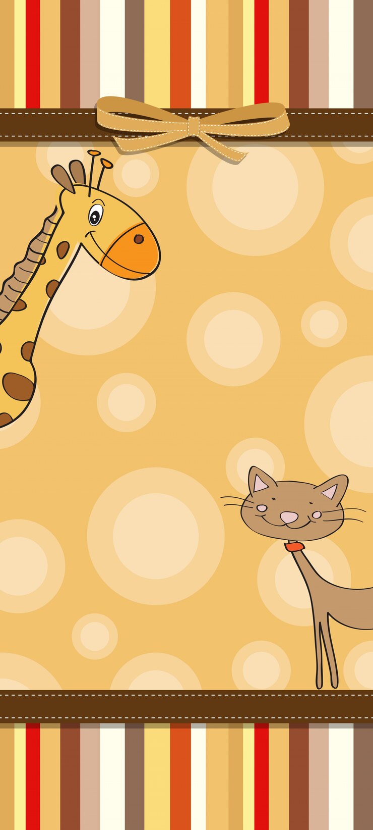 Vector Gratis childish cartoon card template