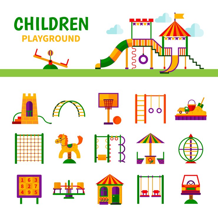 Vector Gratis children playground equipment