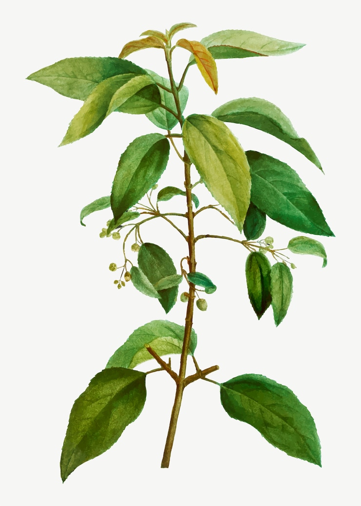 Vector Gratis chilean wineberry branch