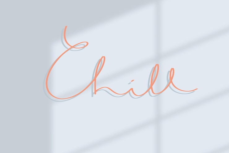 Vector Gratis chill typography on a blue background vector