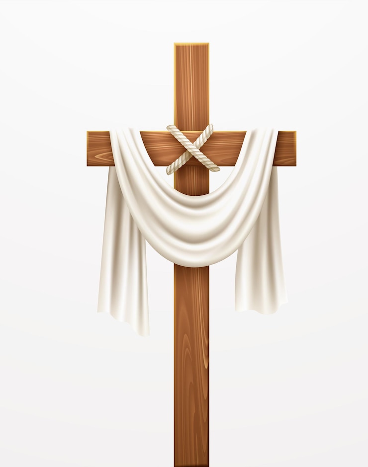 Vector Gratis christian cross. congratulations on palm sunday, easter and the resurrection of christ. vector illustration eps10