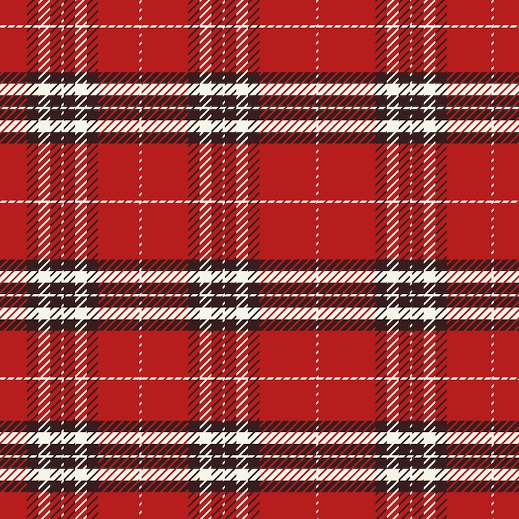Vector Gratis christmas background with tartan style design