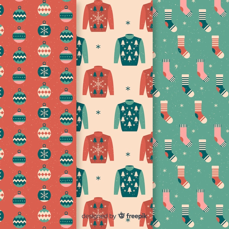 Vector Gratis christmas clothes pattern