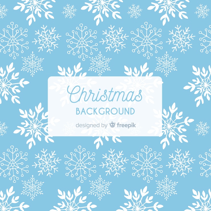 Vector Gratis christmas snowflakes simple pattern background