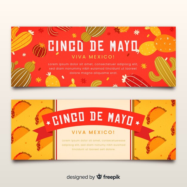 Cinco de mayo banners