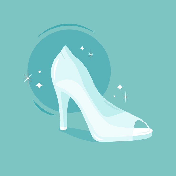 Vector Gratis cinderella glass shoe fairytale concept