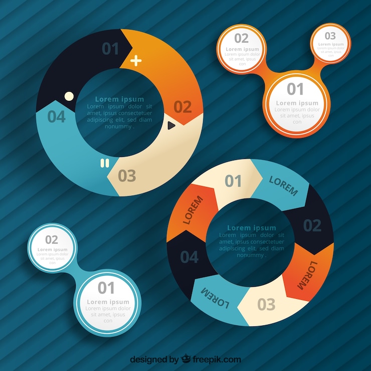 Vector Gratis circles infographic