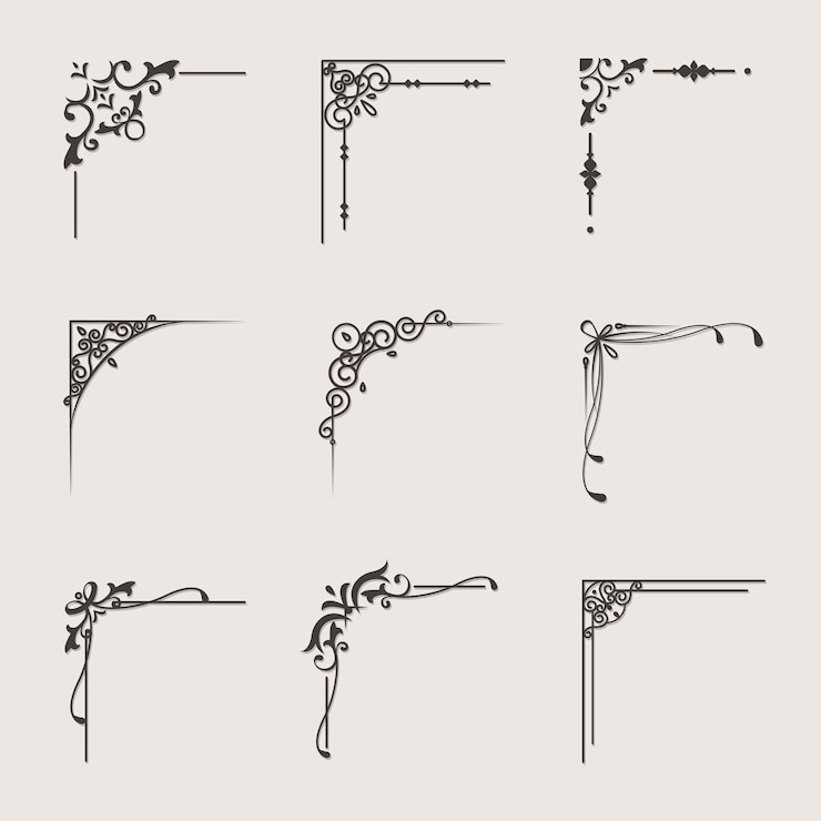 Vector Gratis classic border set