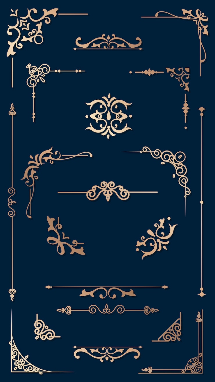 Vector Gratis classic border set