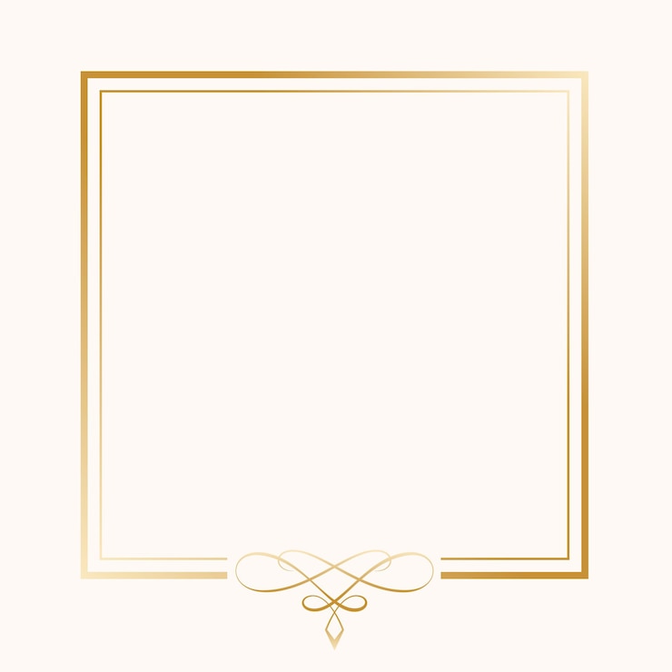 Vector Gratis classic golden ornamental frame on white background