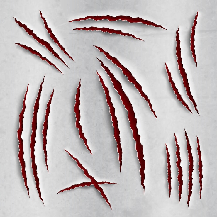 Vector Gratis claw scratches set