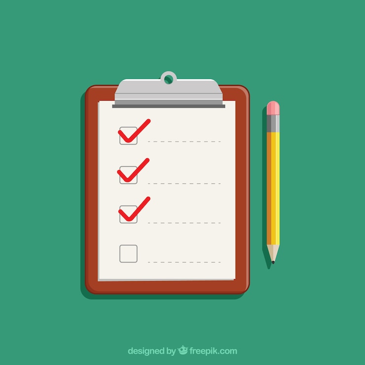 Vector Gratis clipboard and checklist background