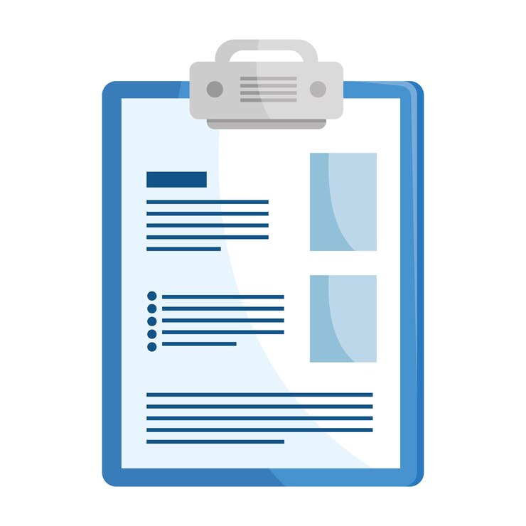 Vector Gratis clipboard with paper document icon