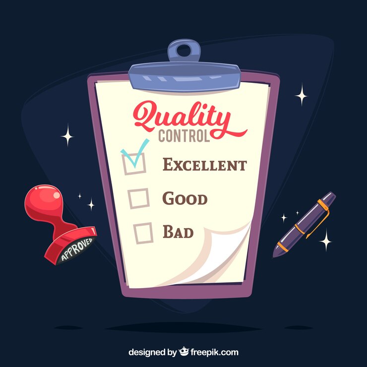 Vector Gratis clipboard with quality control document