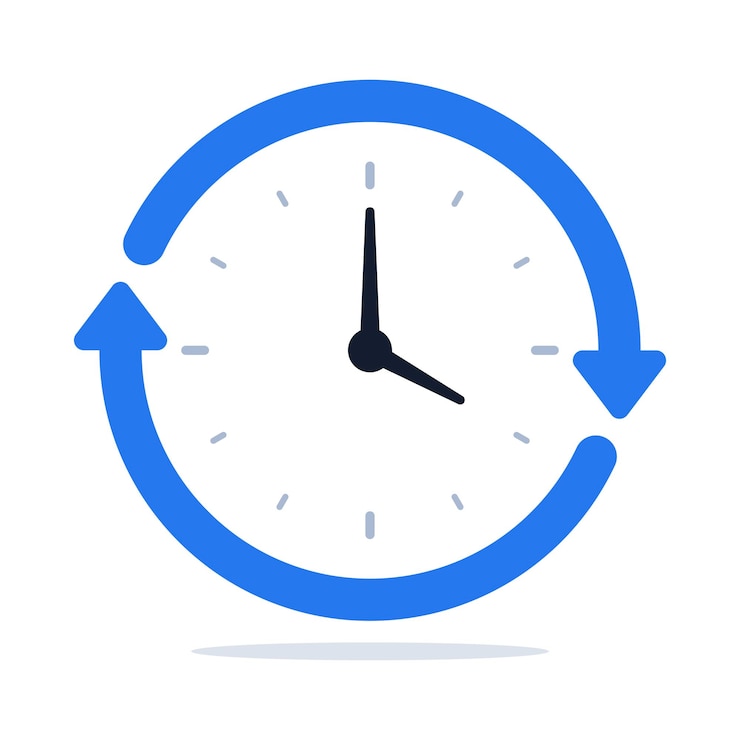 Vector Gratis clock with sync arrows